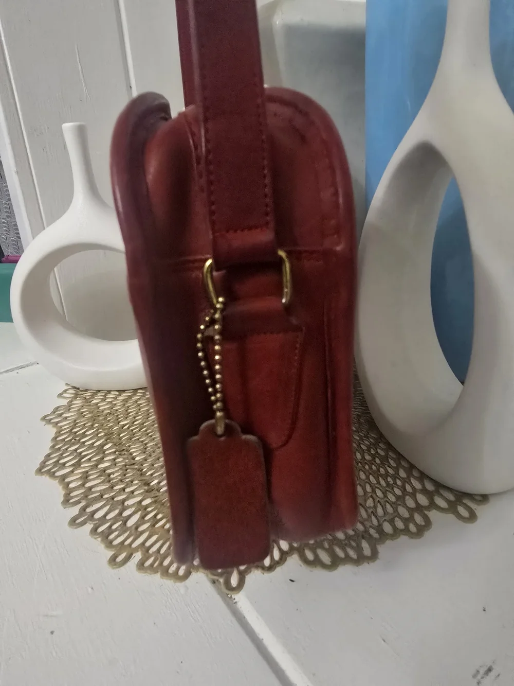 Vintage Coach Camera Bag Red NYC